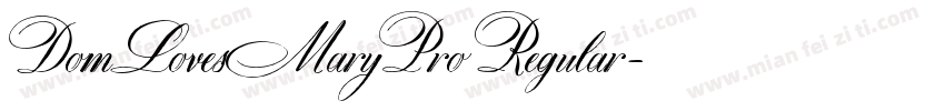 DomLovesMaryPro Regular字体转换